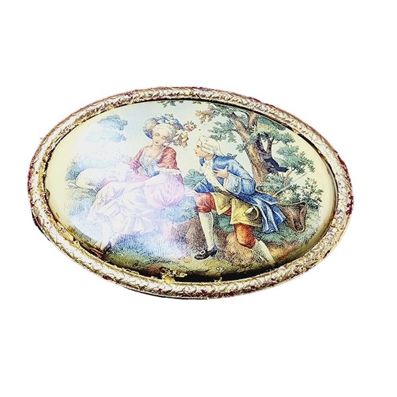 Antique Gilt Metal Decorative Box (A5039) - Picture 9 of 9